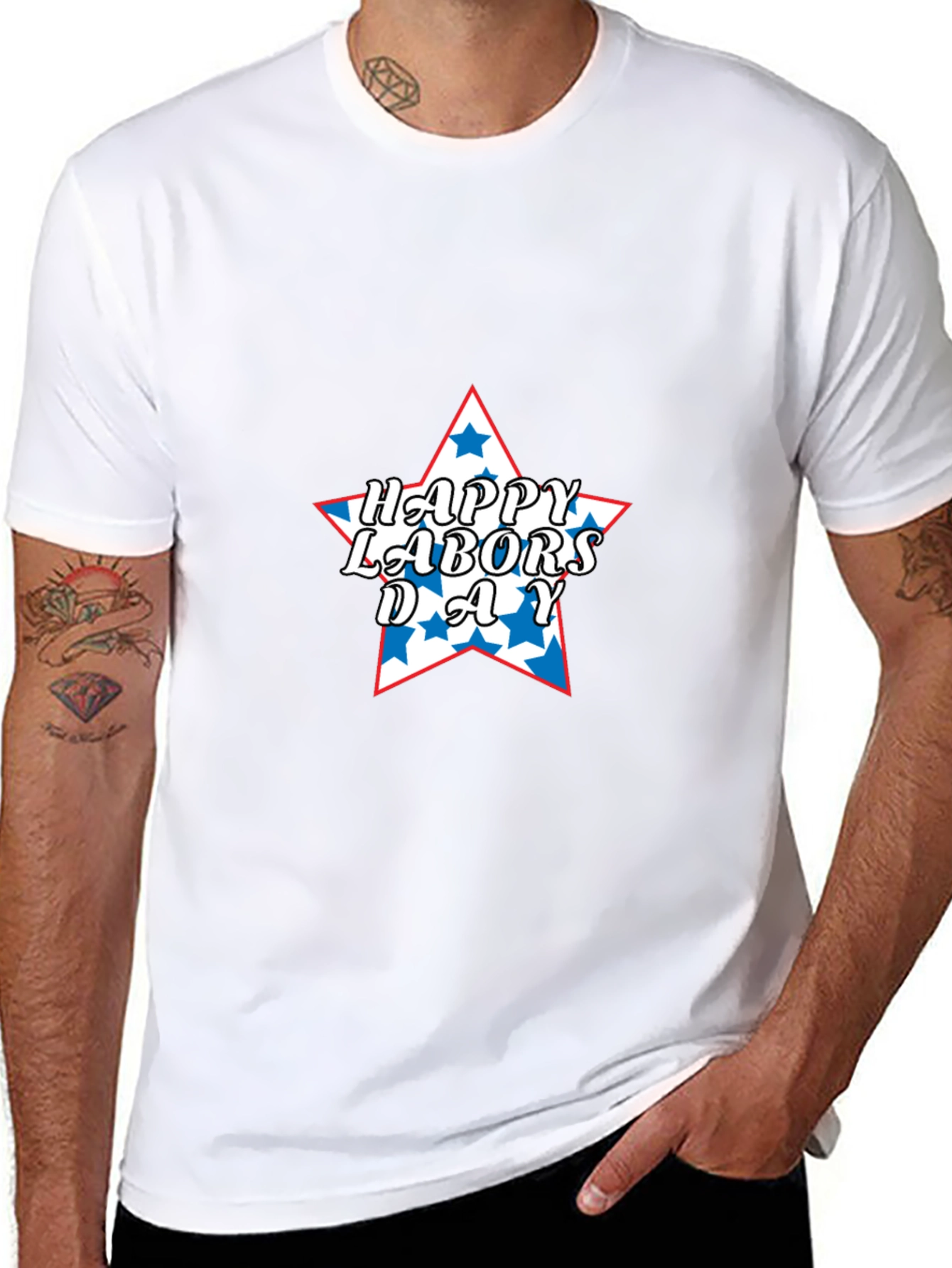 Happy Labor Day Patriotic Star T-Shirt