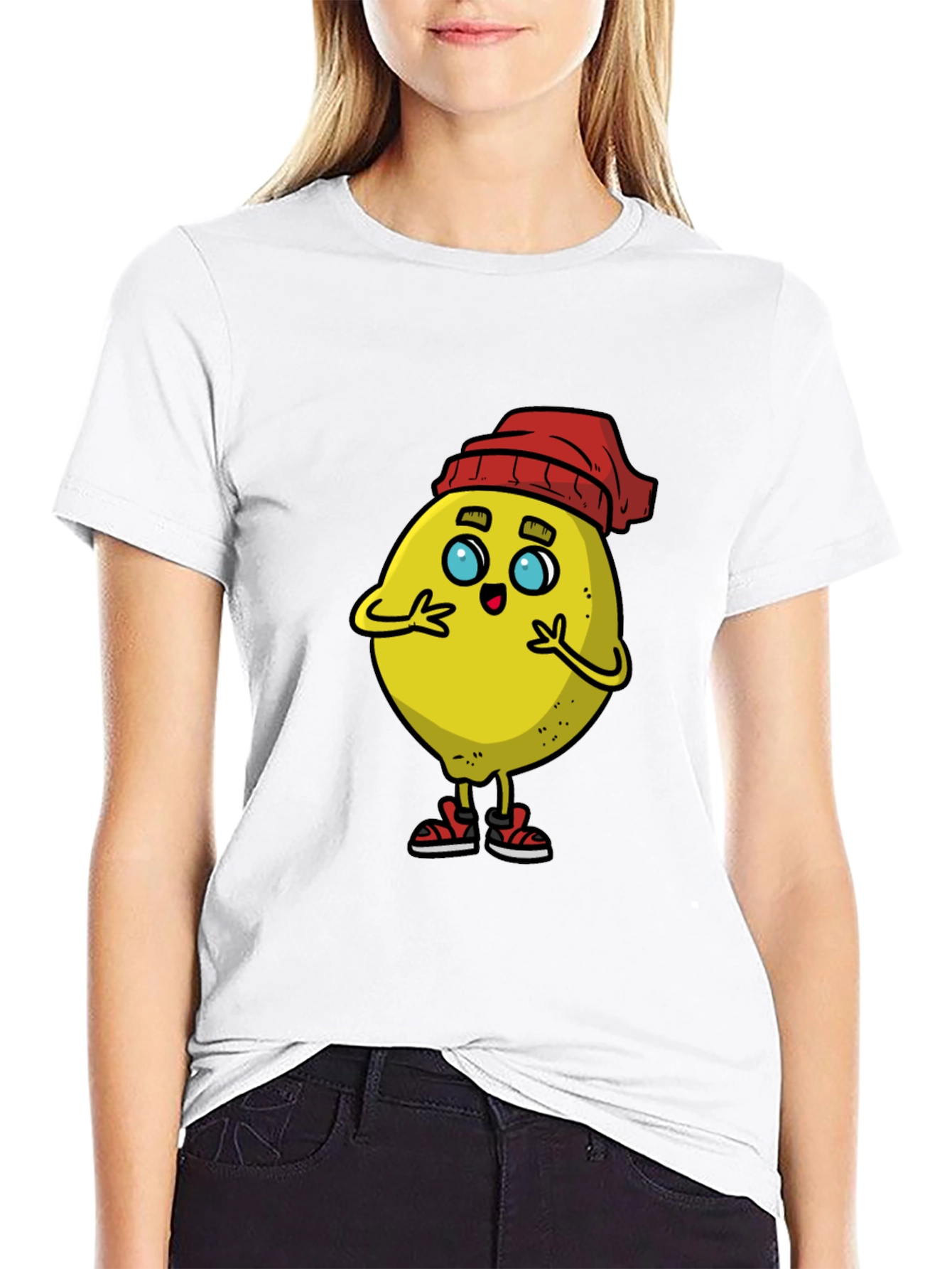 Cartoon Lemon Graphic T-Shirt