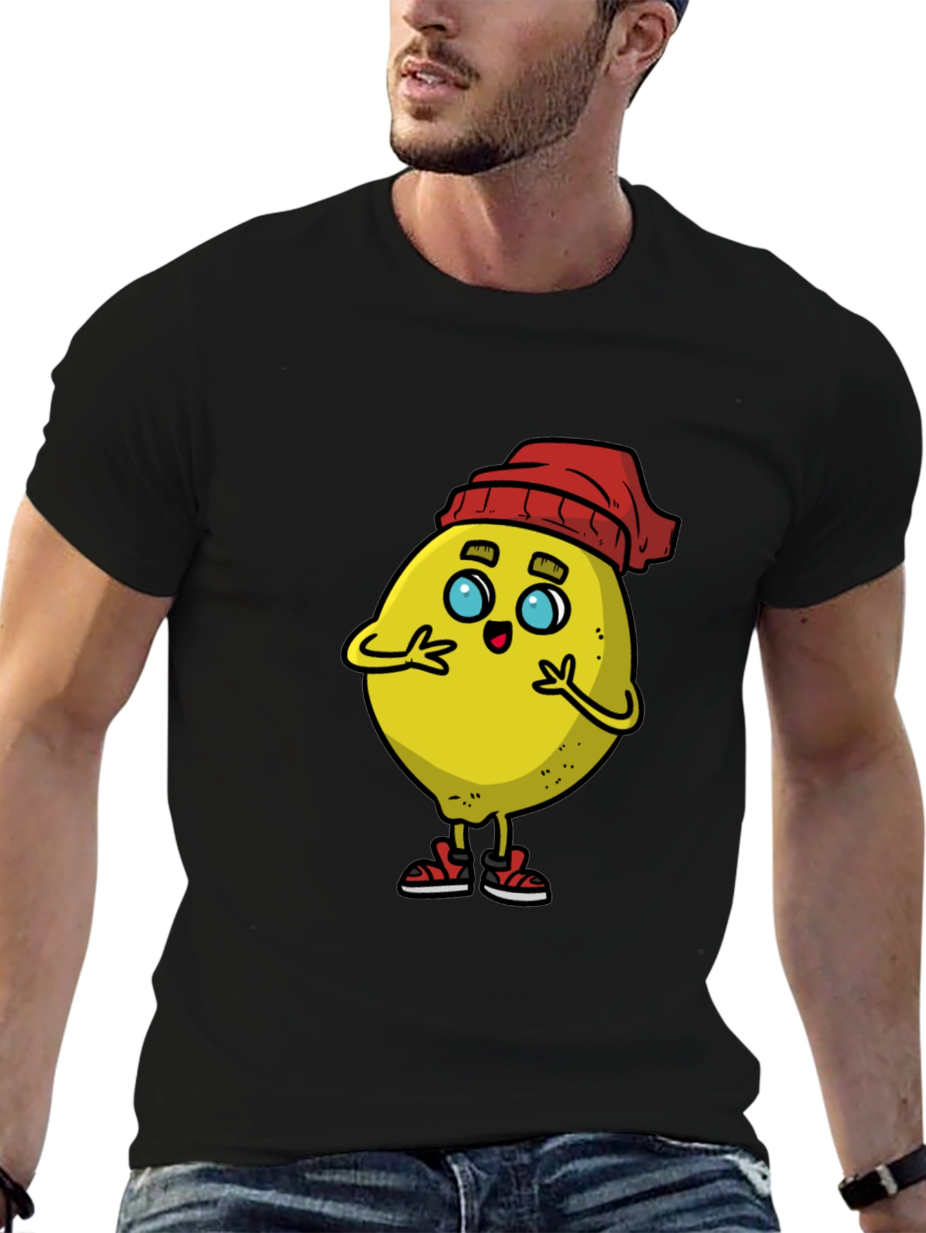 Cartoon Lemon Graphic T-Shirt