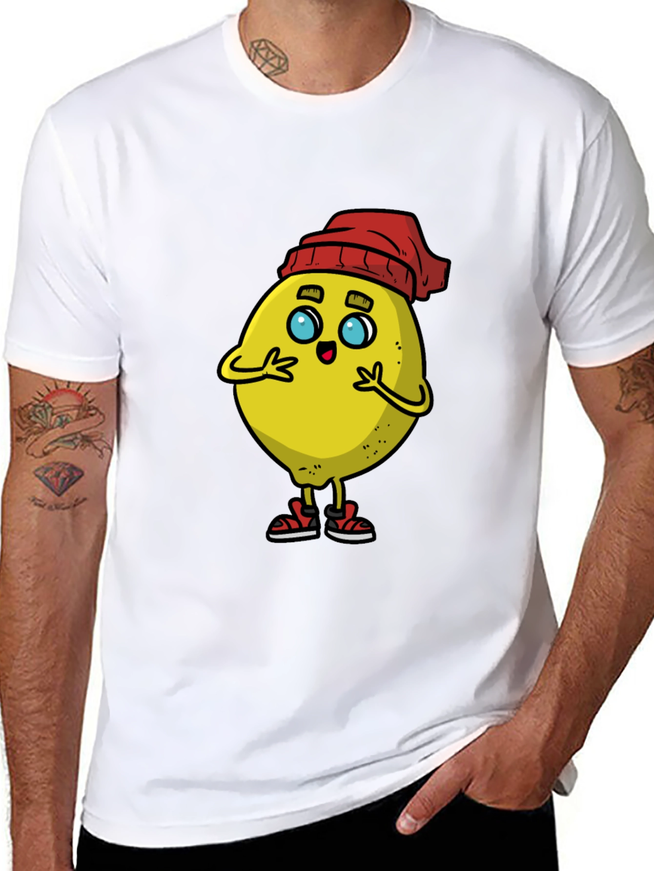 Cartoon Lemon Graphic T-Shirt