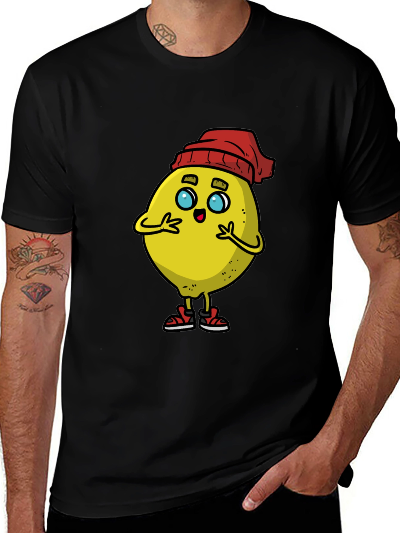 Cartoon Lemon Graphic T-Shirt