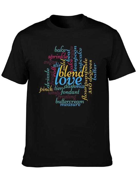 Baking Word Cloud T-Shirt: Blend Love