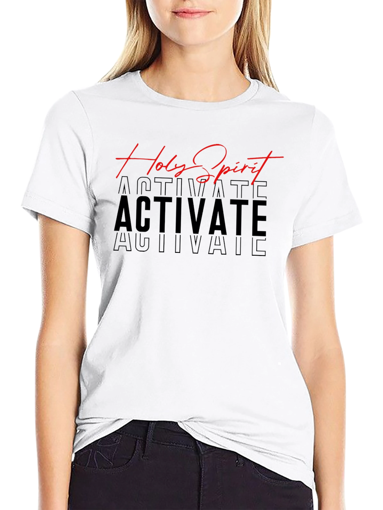 Holy Spirit Activate Black T-Shirt