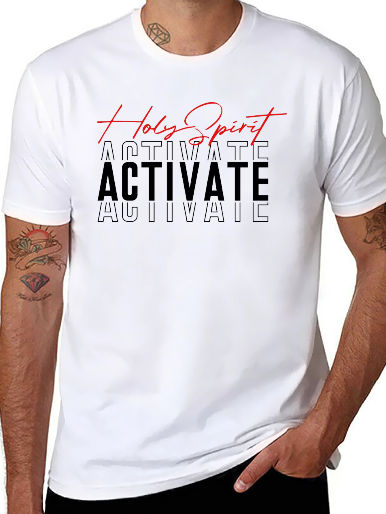 Holy Spirit Activate Black T-Shirt