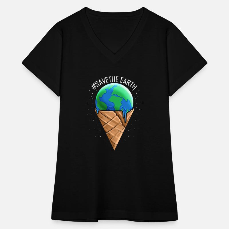 Ice Cream Cone With Melting Ice Cream Ball For