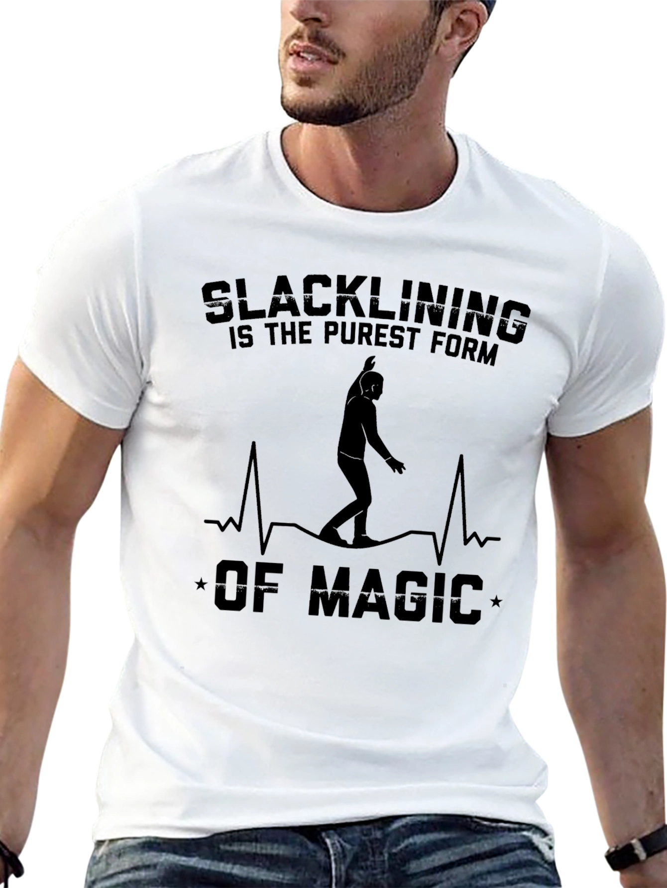 Slacklining Magic Graphic Tee - Black