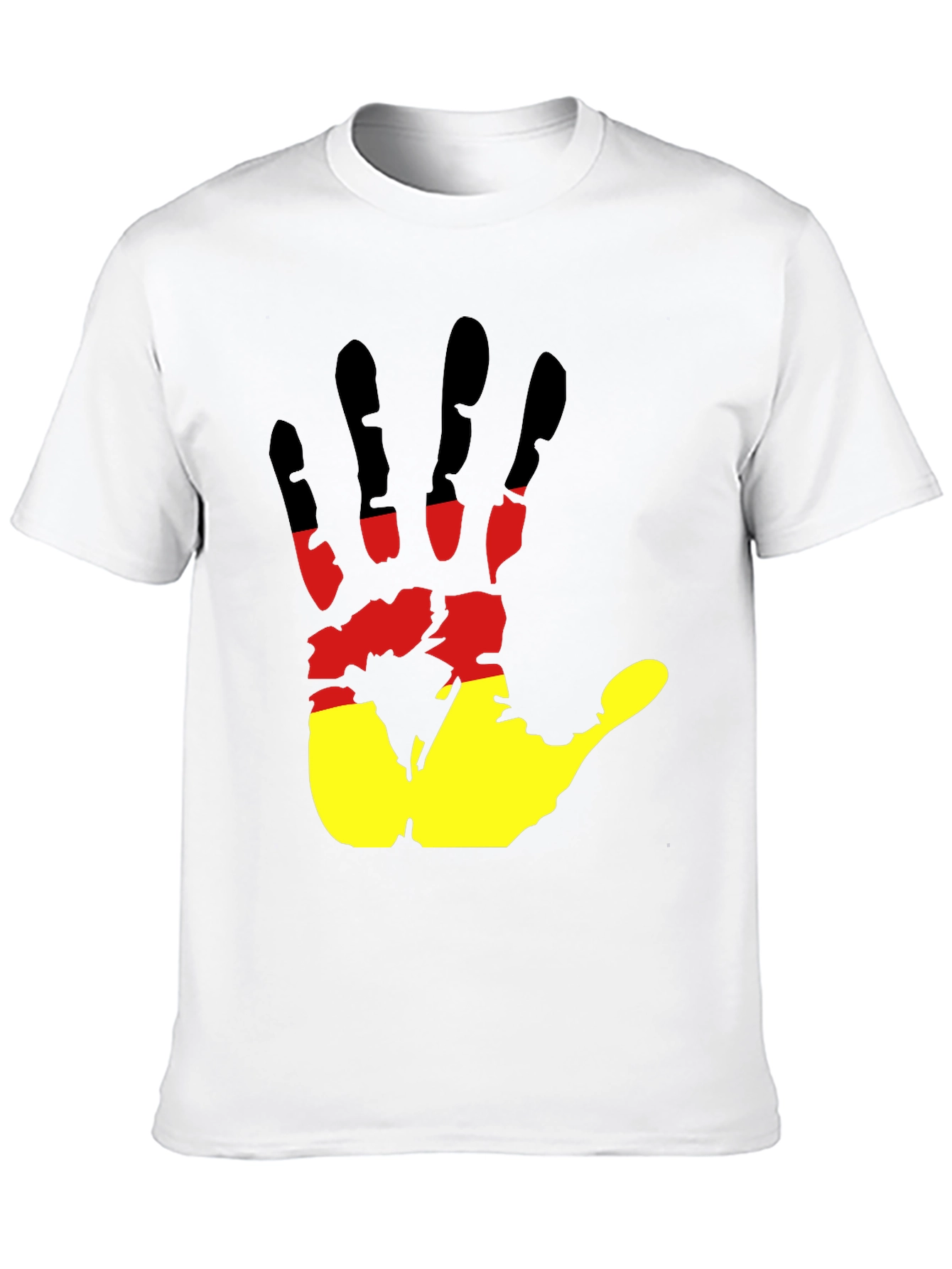 Germany Flag Handprint Black T-Shirt