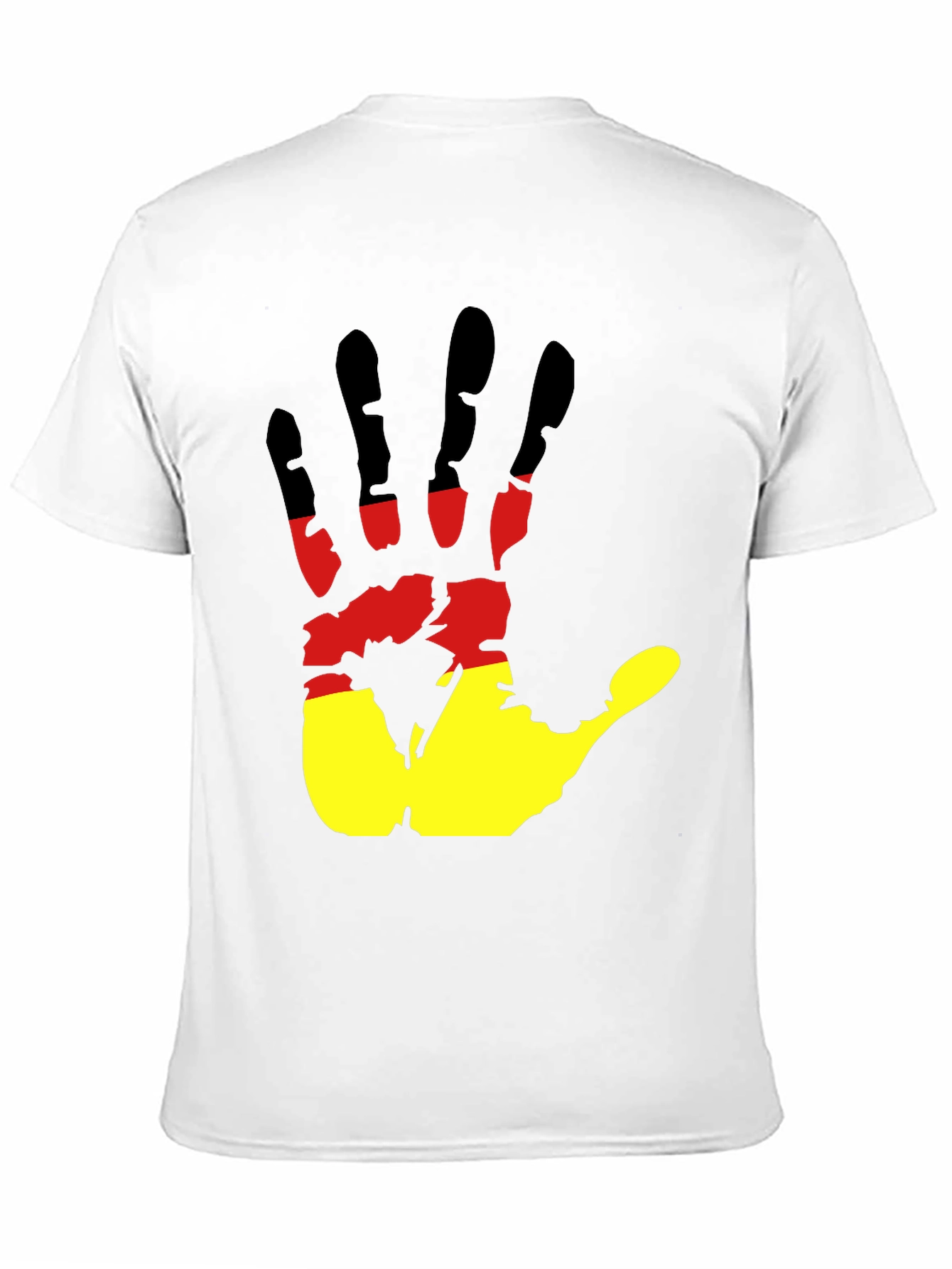 Germany Flag Handprint Black T-Shirt