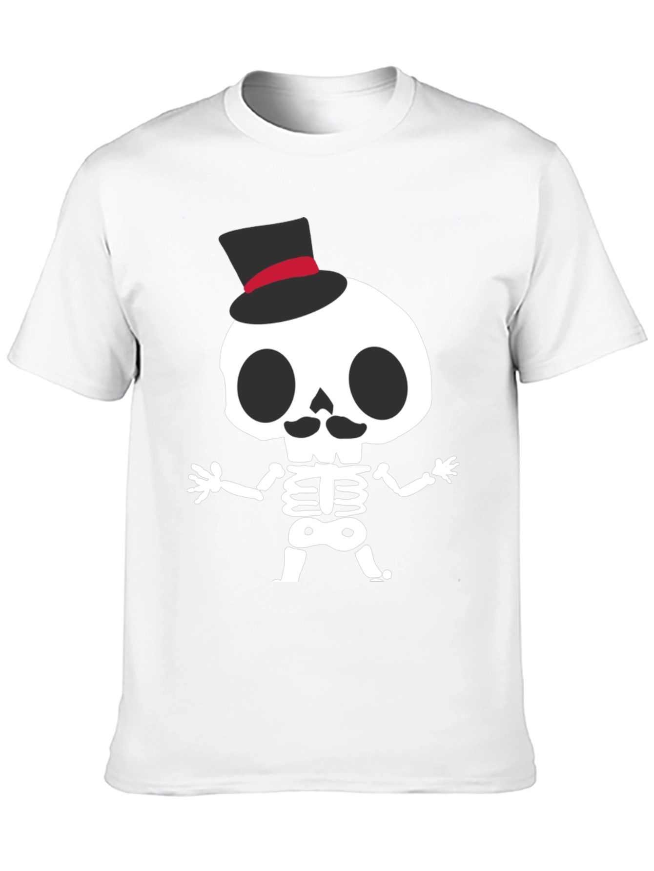 Skeleton Top Hat Graphic Tee