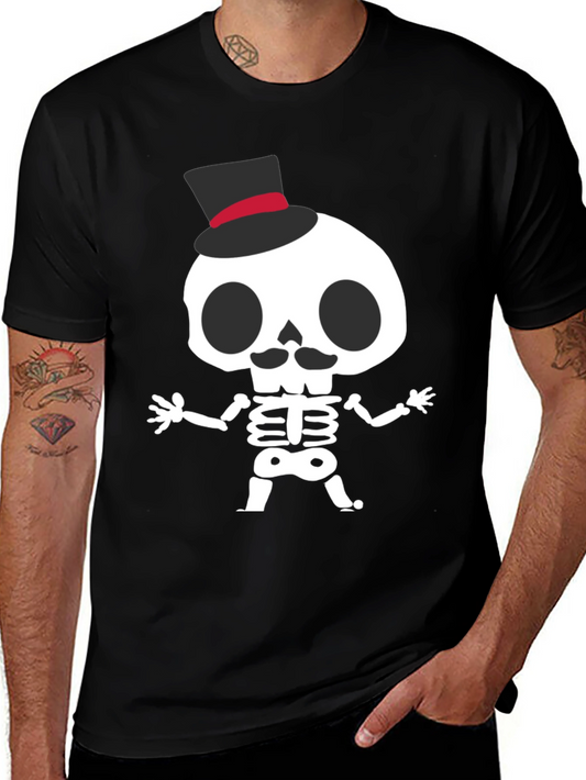 Skeleton Top Hat Graphic Tee