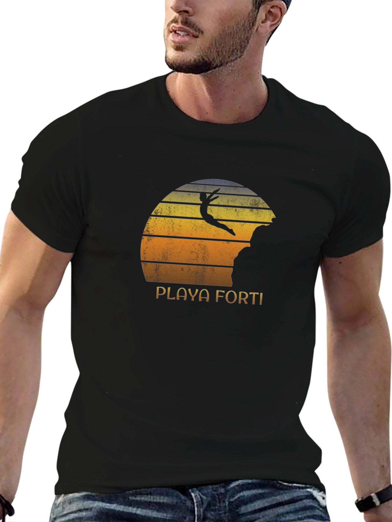 Playa Forti Cliff Diver Retro T-Shirt