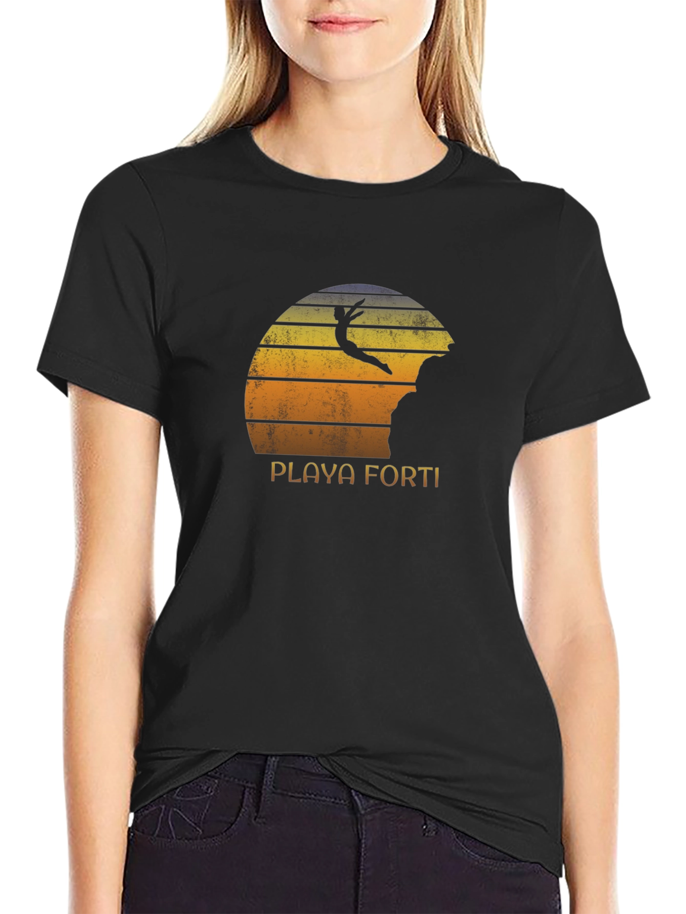 Playa Forti Cliff Diver Retro T-Shirt