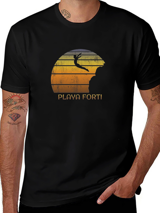 Playa Forti Cliff Diver Retro T-Shirt