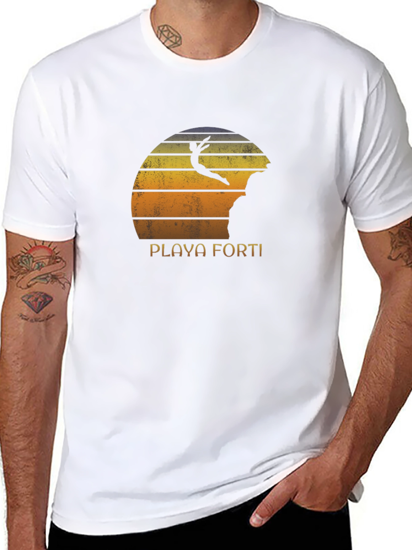 Playa Forti Cliff Diver Retro T-Shirt