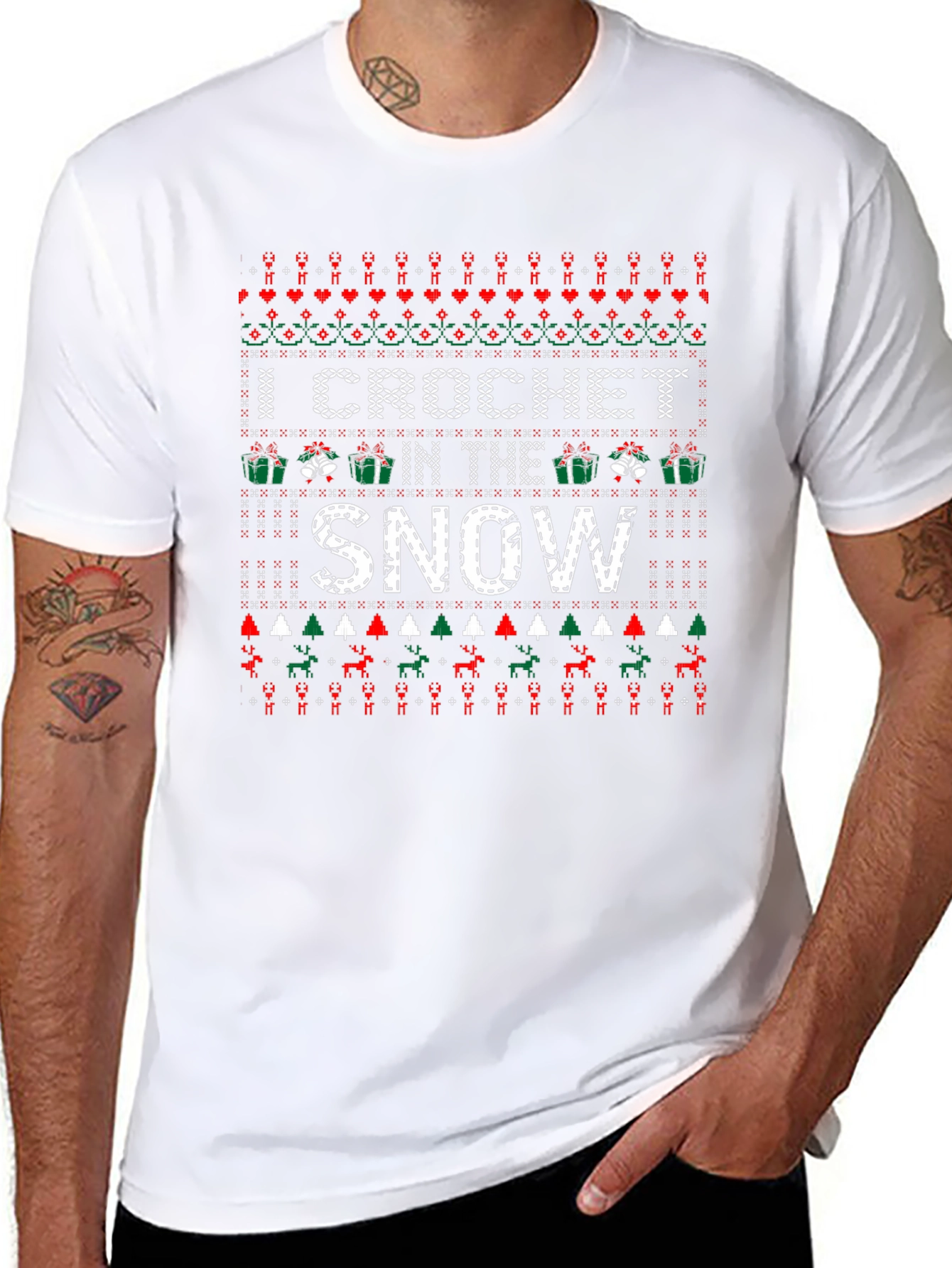 I Crochet in the Snow Ugly Christmas Sweater T-Shirt