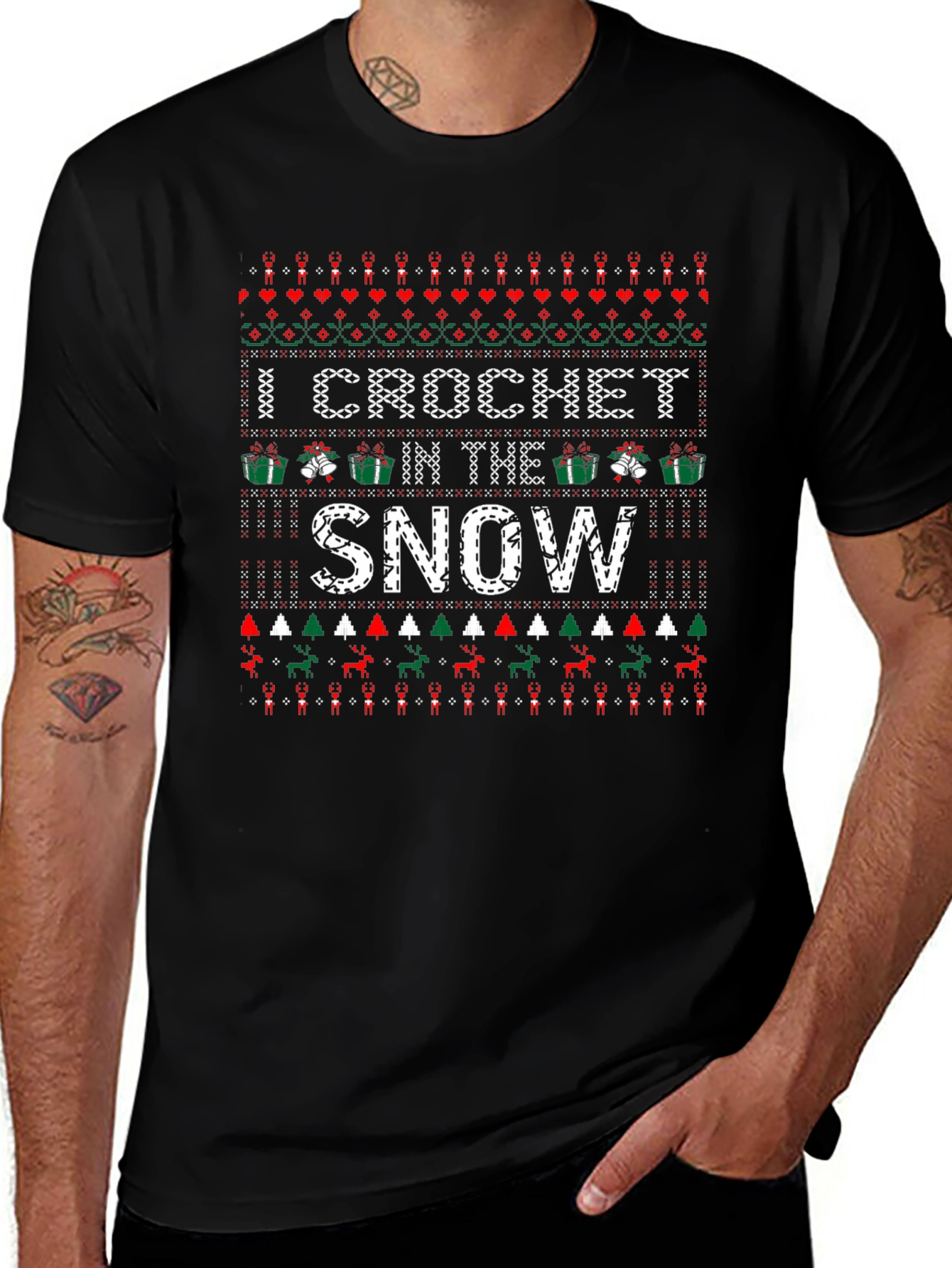I Crochet in the Snow Ugly Christmas Sweater T-Shirt