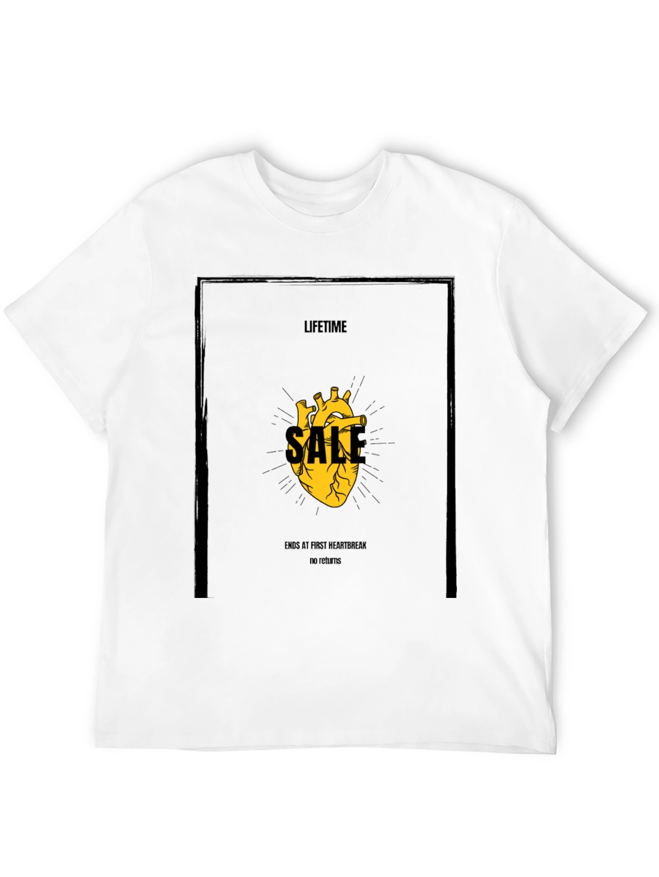 Lifetime Sale Graphic Tee - Black Cotton T-Shirt