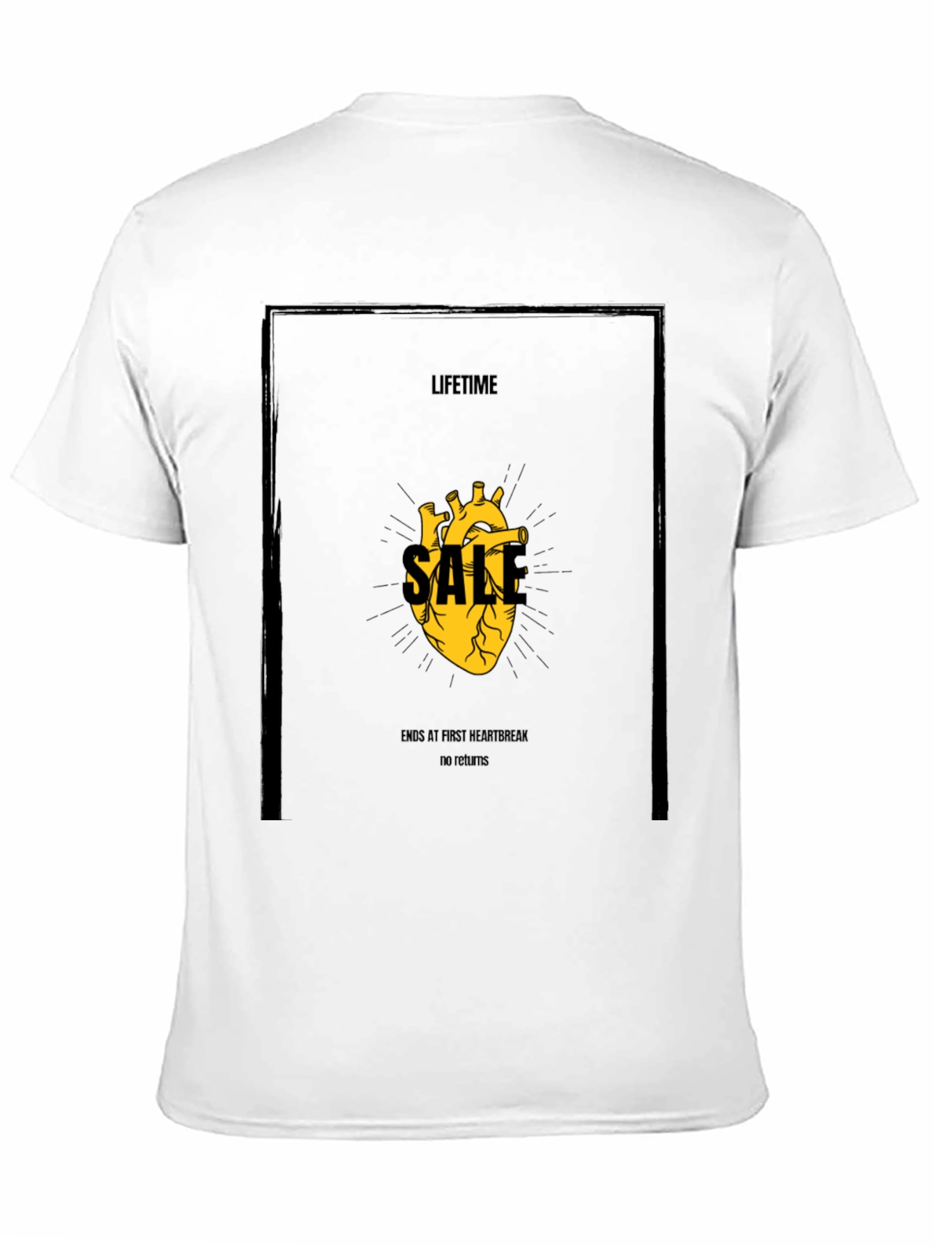Lifetime Sale Graphic Tee - Black Cotton T-Shirt