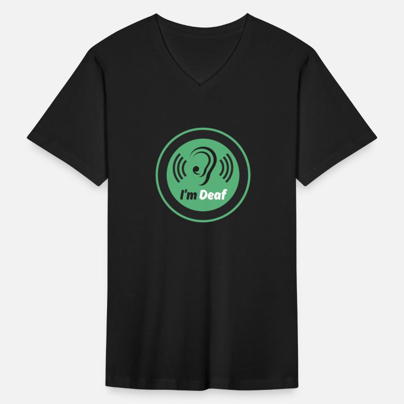I'm Deaf symbol design - black and green