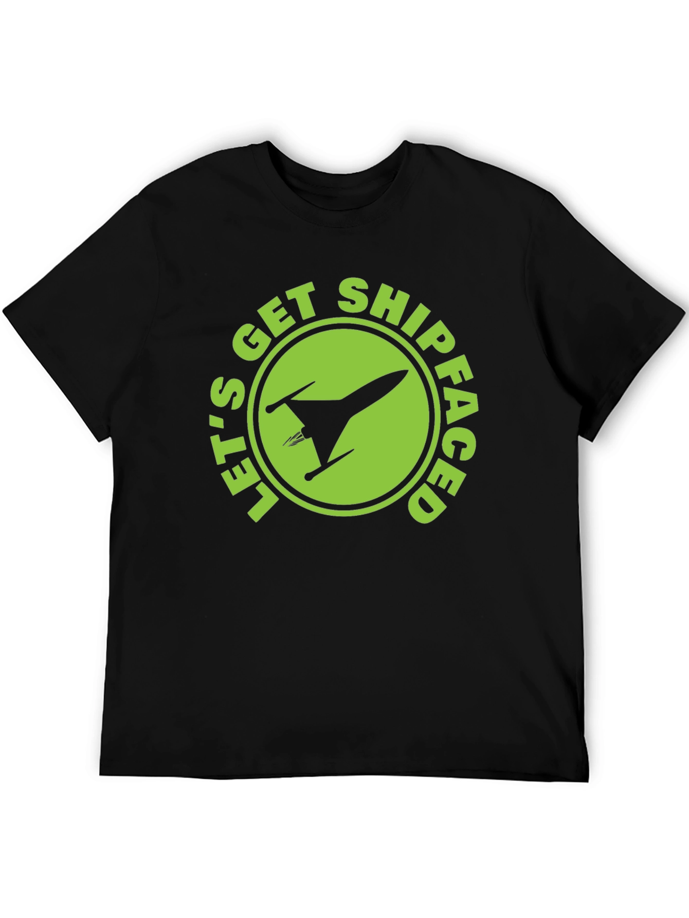 Lets Get Shipfaced Black Graphic Tee