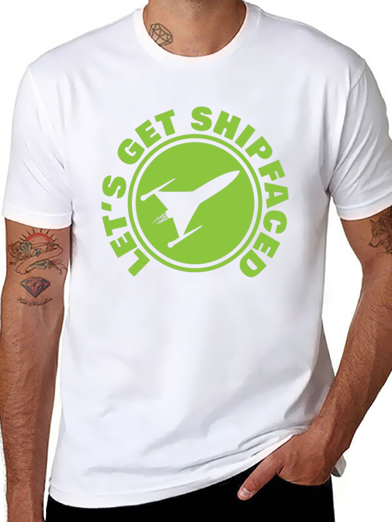 Lets Get Shipfaced Black Graphic Tee