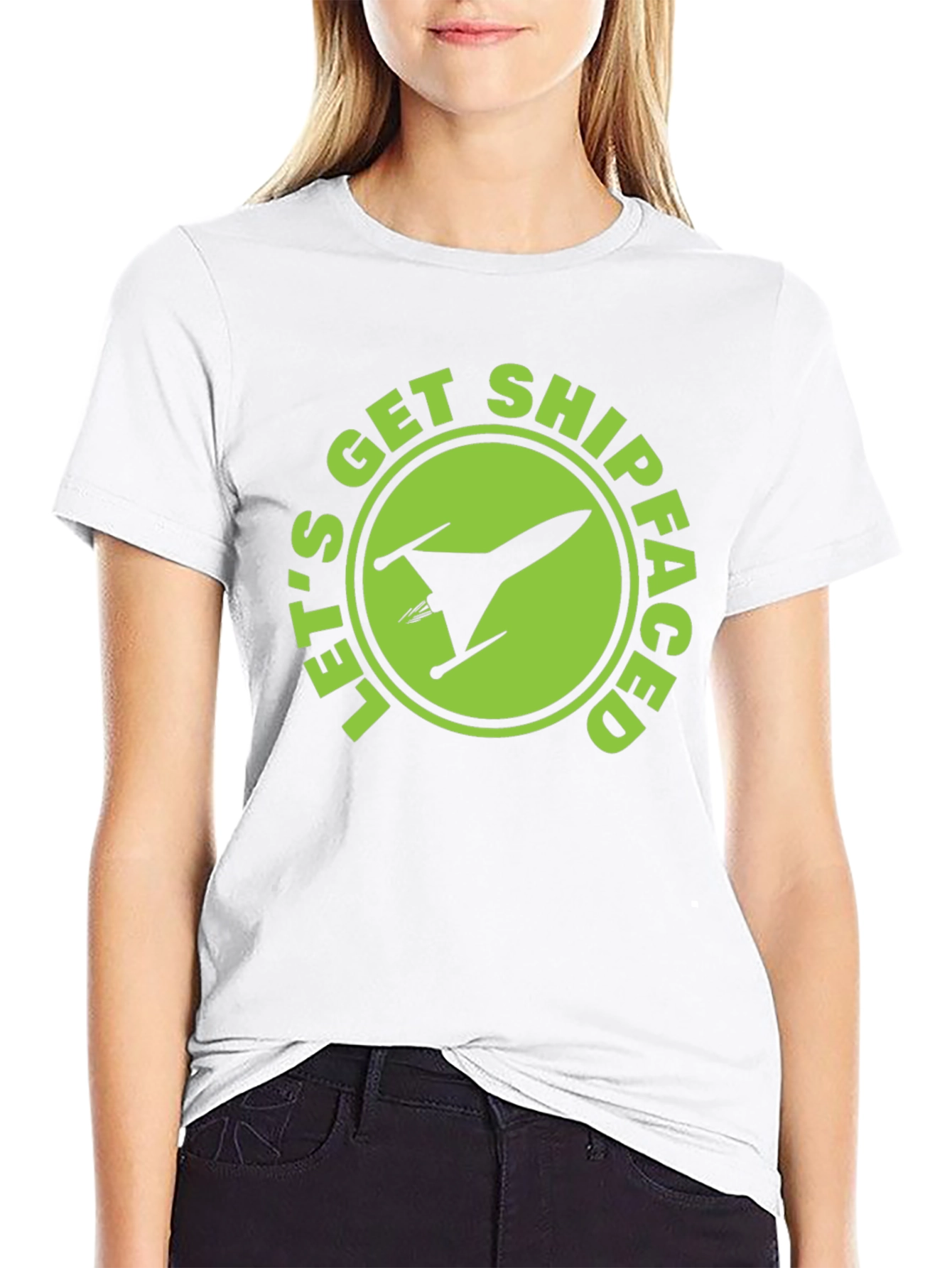 Lets Get Shipfaced Black Graphic Tee