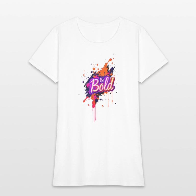 Inspirational Neon Colors Be Bold Motivational Gra