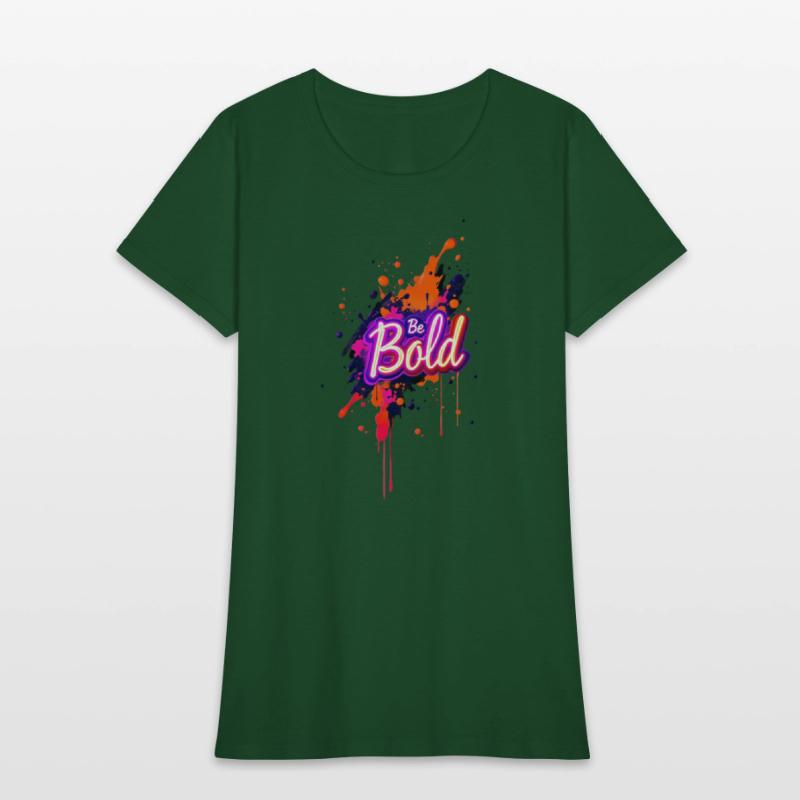 Inspirational Neon Colors Be Bold Motivational Gra