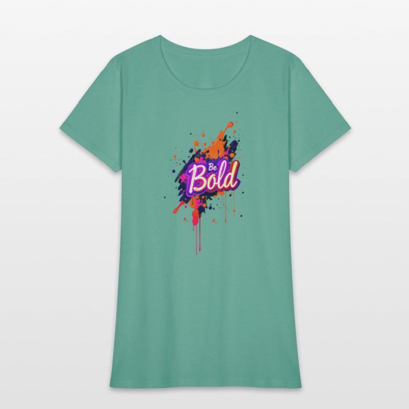 Inspirational Neon Colors Be Bold Motivational Gra