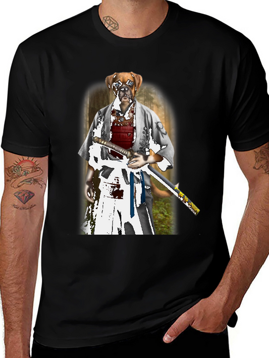 Dog Samurai T-Shirt - Unique Graphic Tee