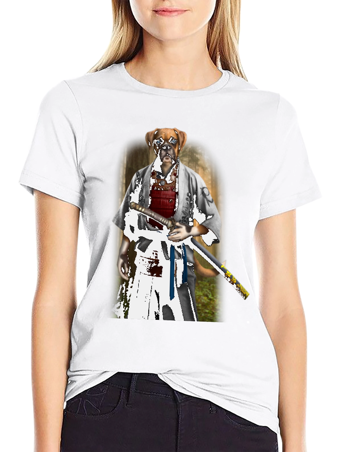 Dog Samurai T-Shirt - Unique Graphic Tee