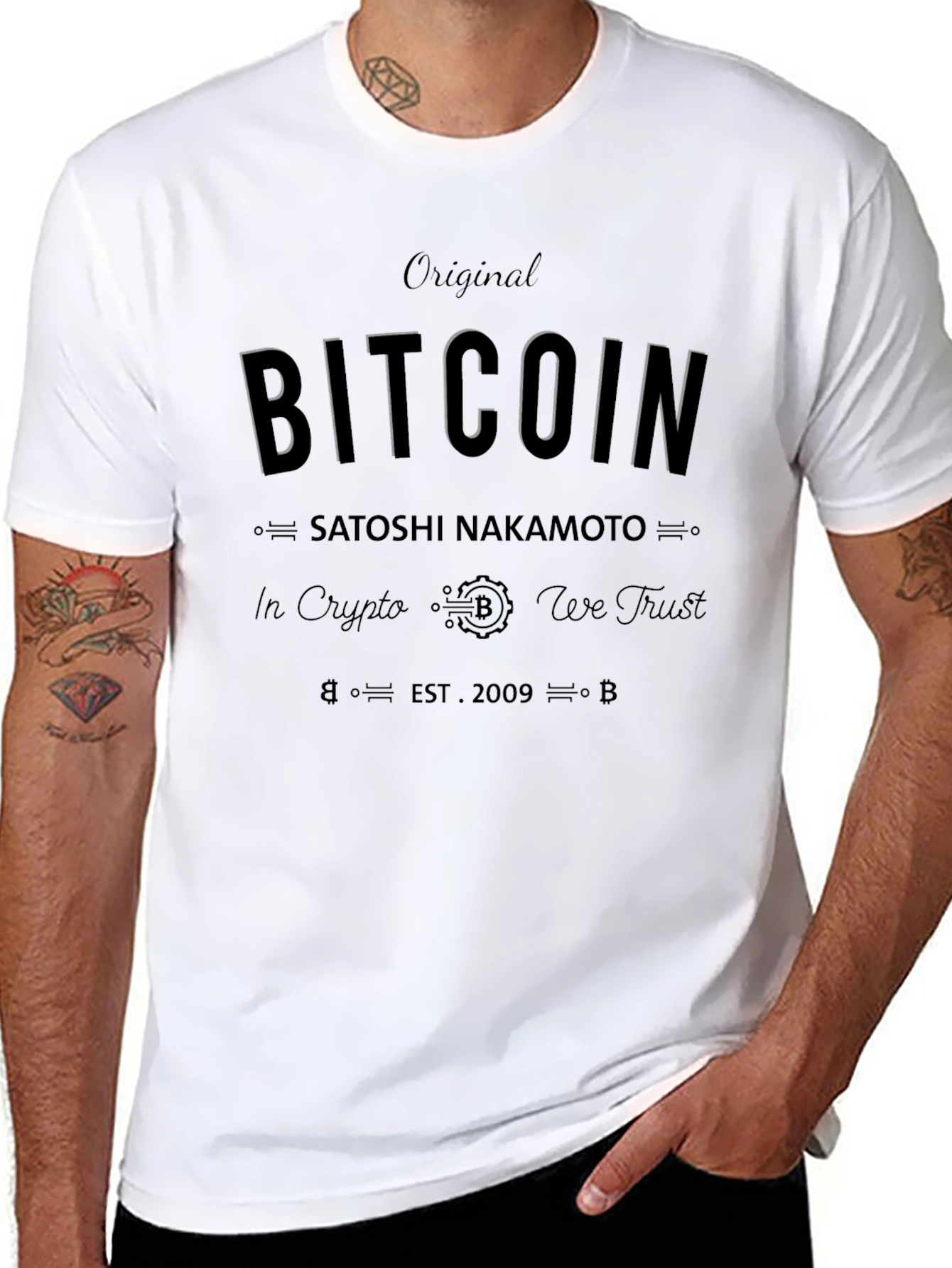 Original Bitcoin T-Shirt - In Crypto We Trust