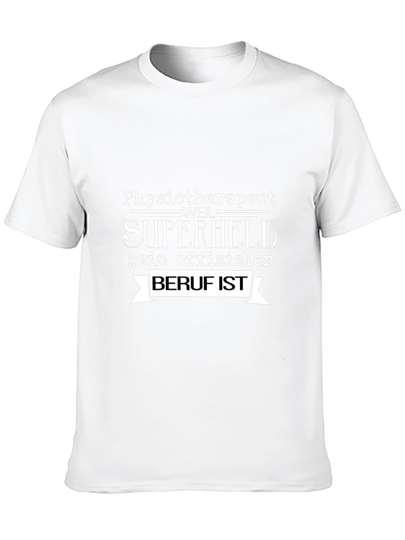 Physiotherapist Superhero Tee - Black Cotton Comfort