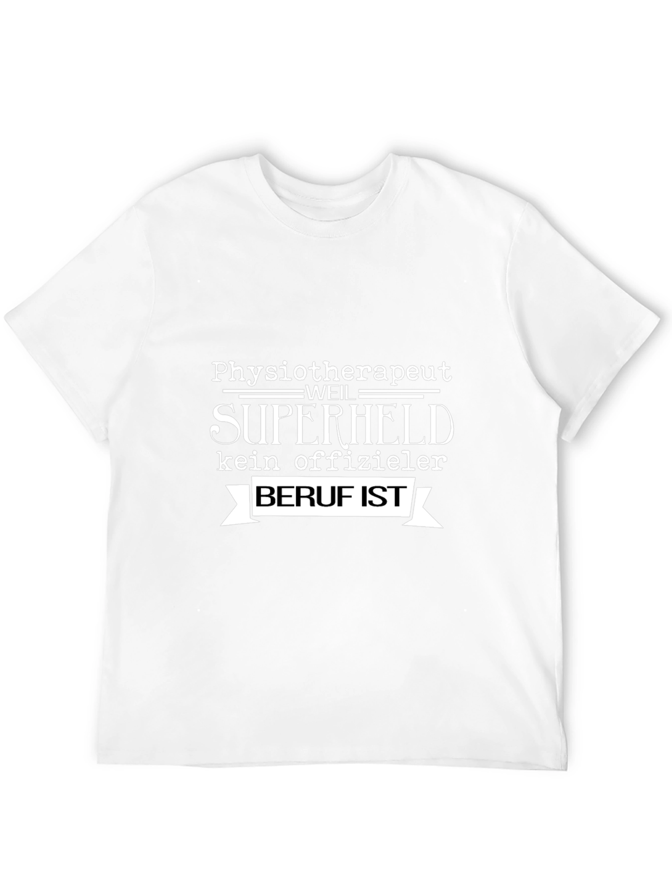 Physiotherapist Superhero Tee - Black Cotton Comfort