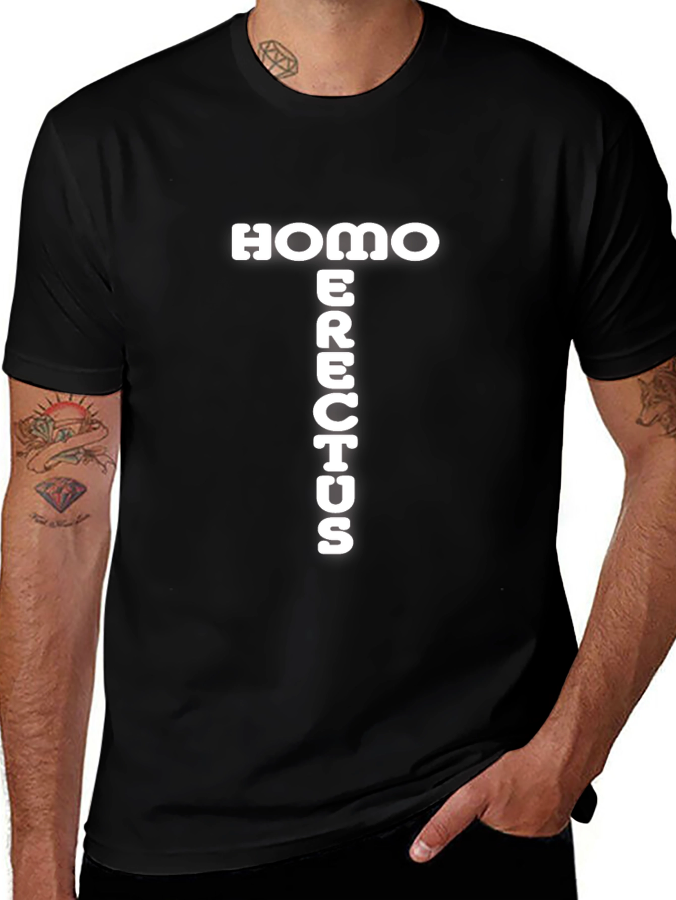Homo Erectus Graphic Tee - Bold & Funny