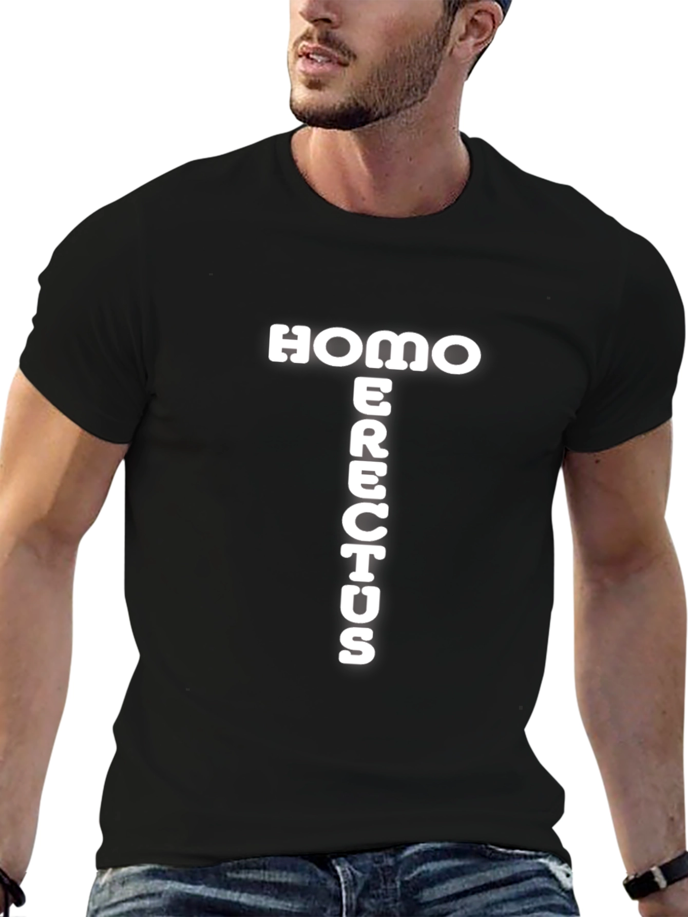 Homo Erectus Graphic Tee - Bold & Funny