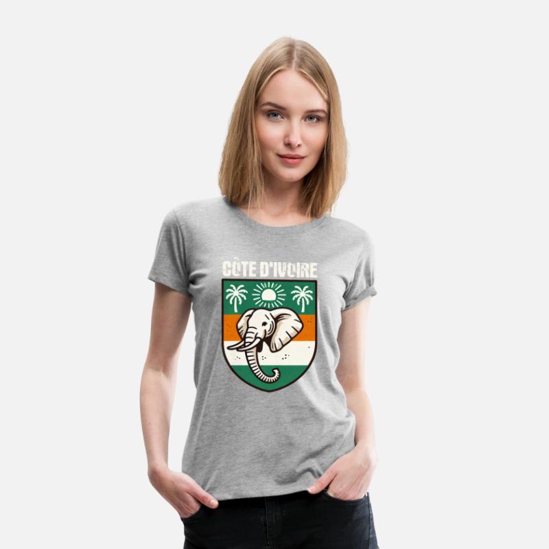 Ivory Coast West Africa Elefant Ivorian Flag Map