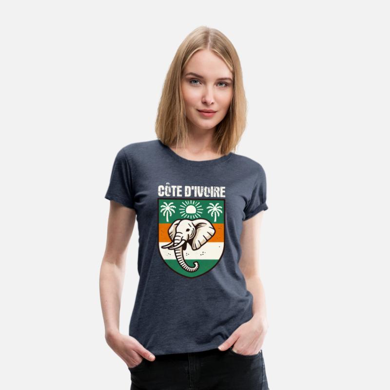 Ivory Coast West Africa Elefant Ivorian Flag Map