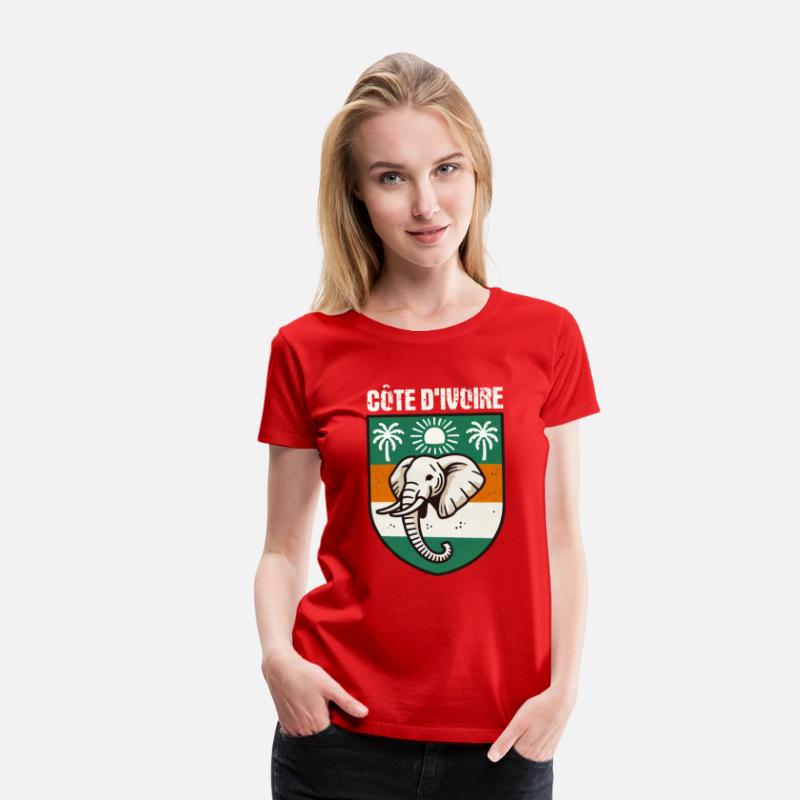 Ivory Coast West Africa Elefant Ivorian Flag Map