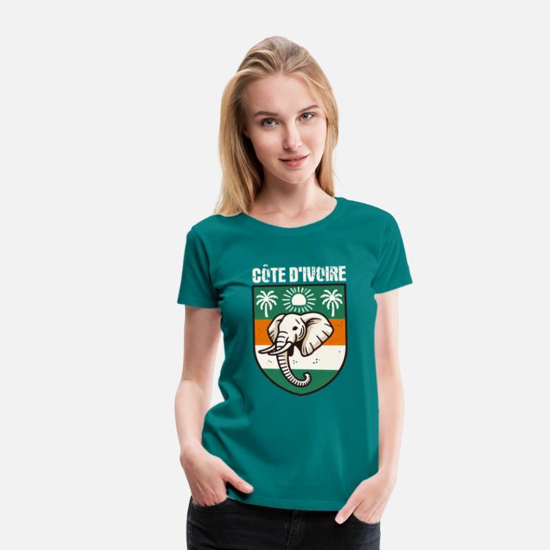 Ivory Coast West Africa Elefant Ivorian Flag Map