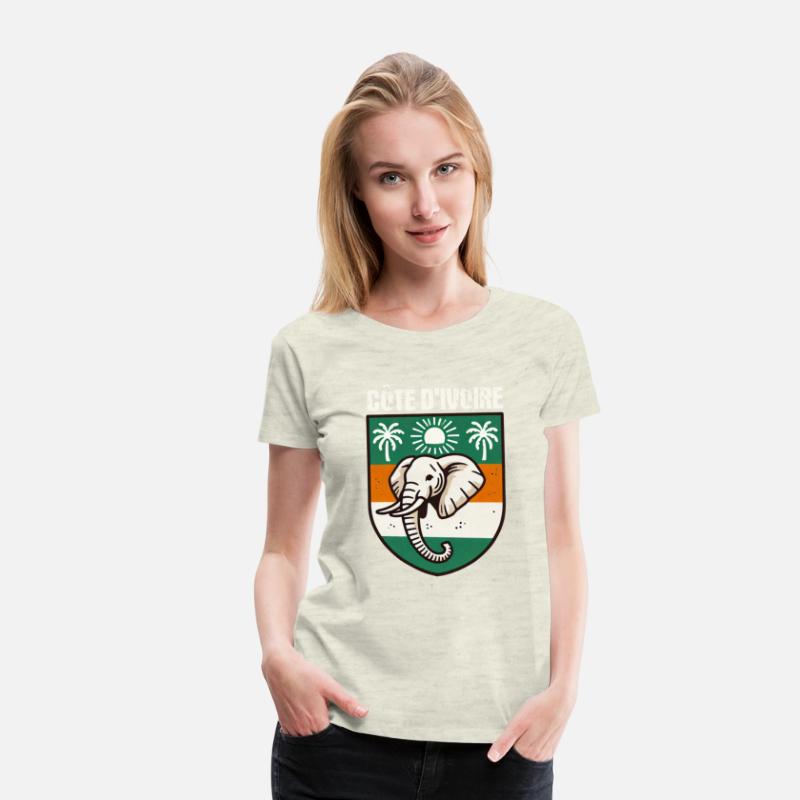 Ivory Coast West Africa Elefant Ivorian Flag Map