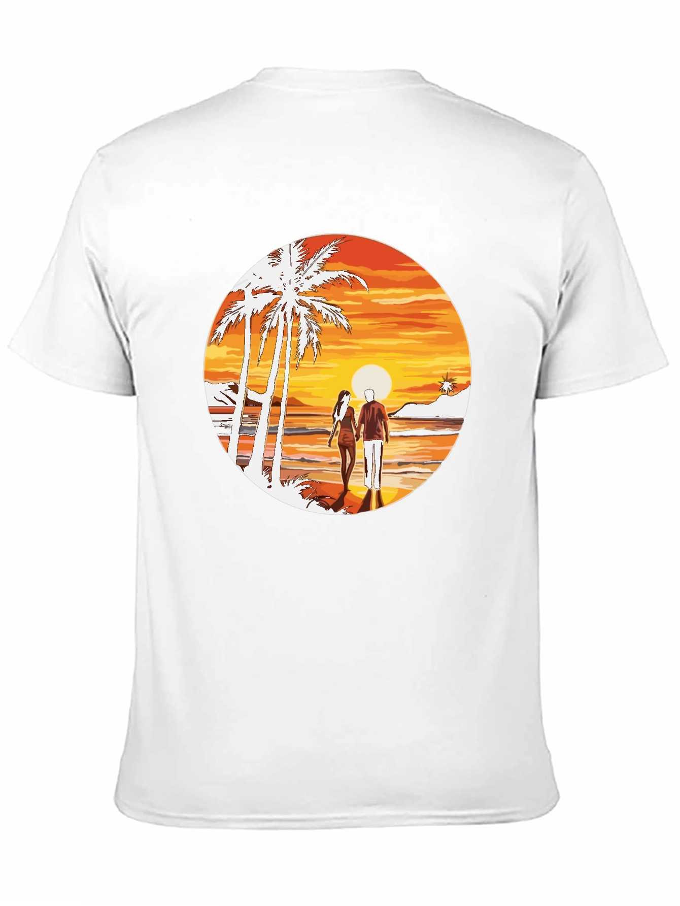 Sunset Beach Couple Graphic Tee