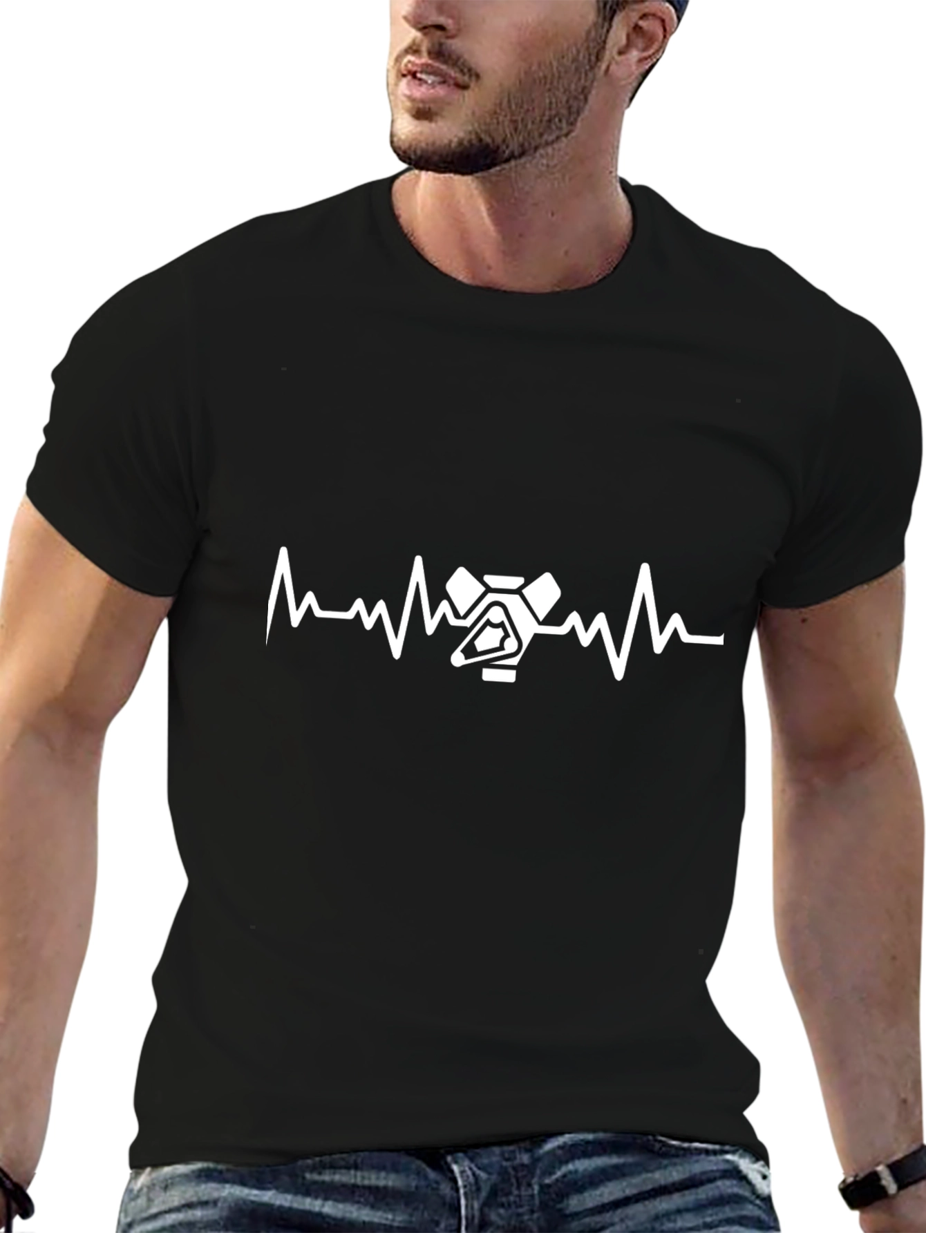 Heartbeat Diver T-Shirt - Black