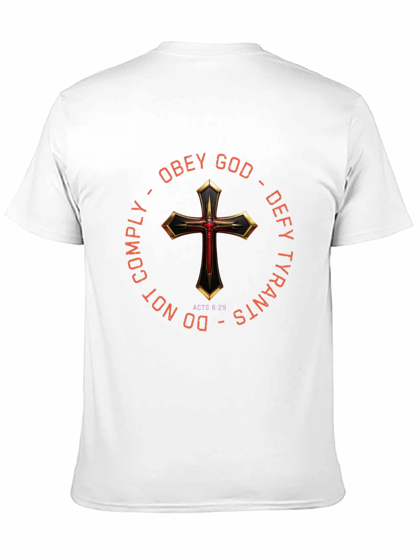 Obey God Defy Tyrants Black T-Shirt