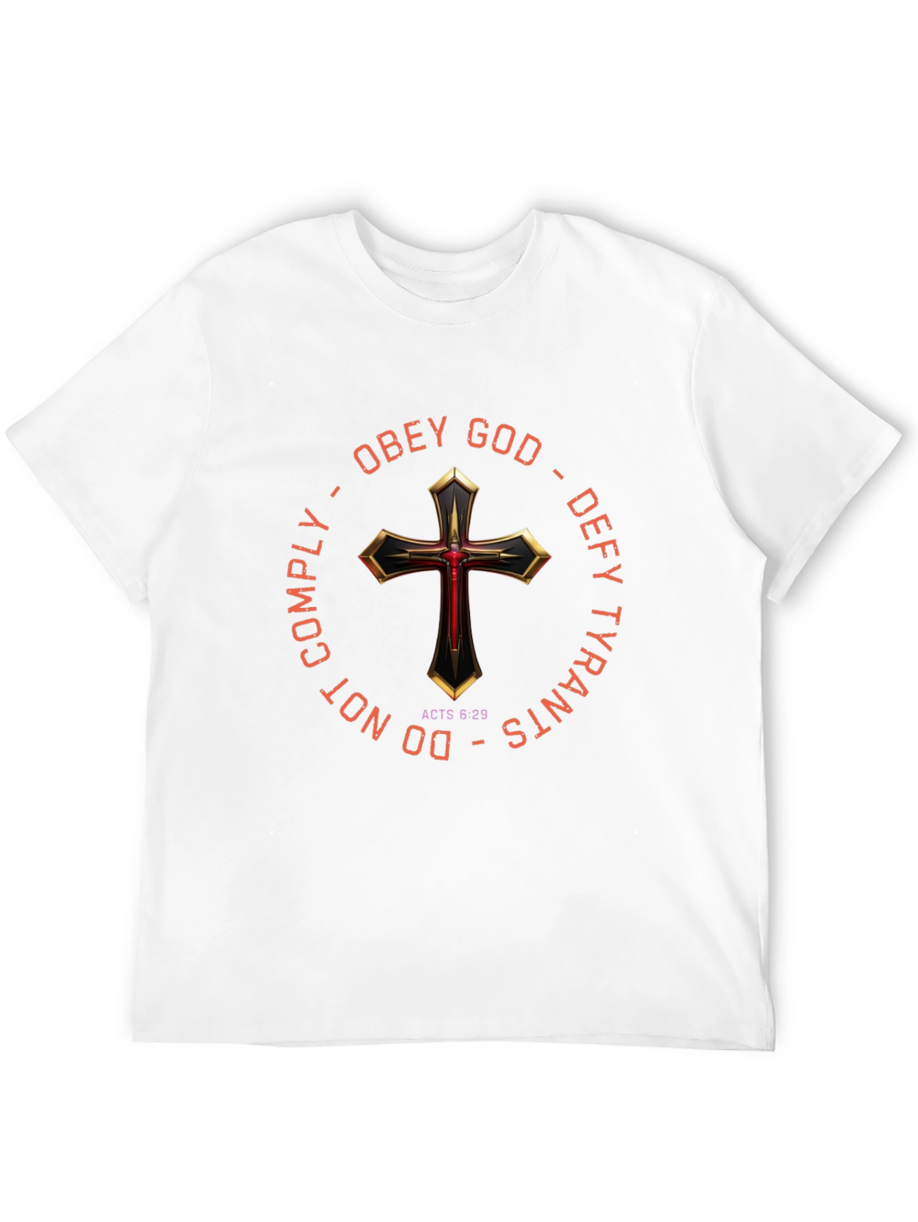 Obey God Defy Tyrants Black T-Shirt