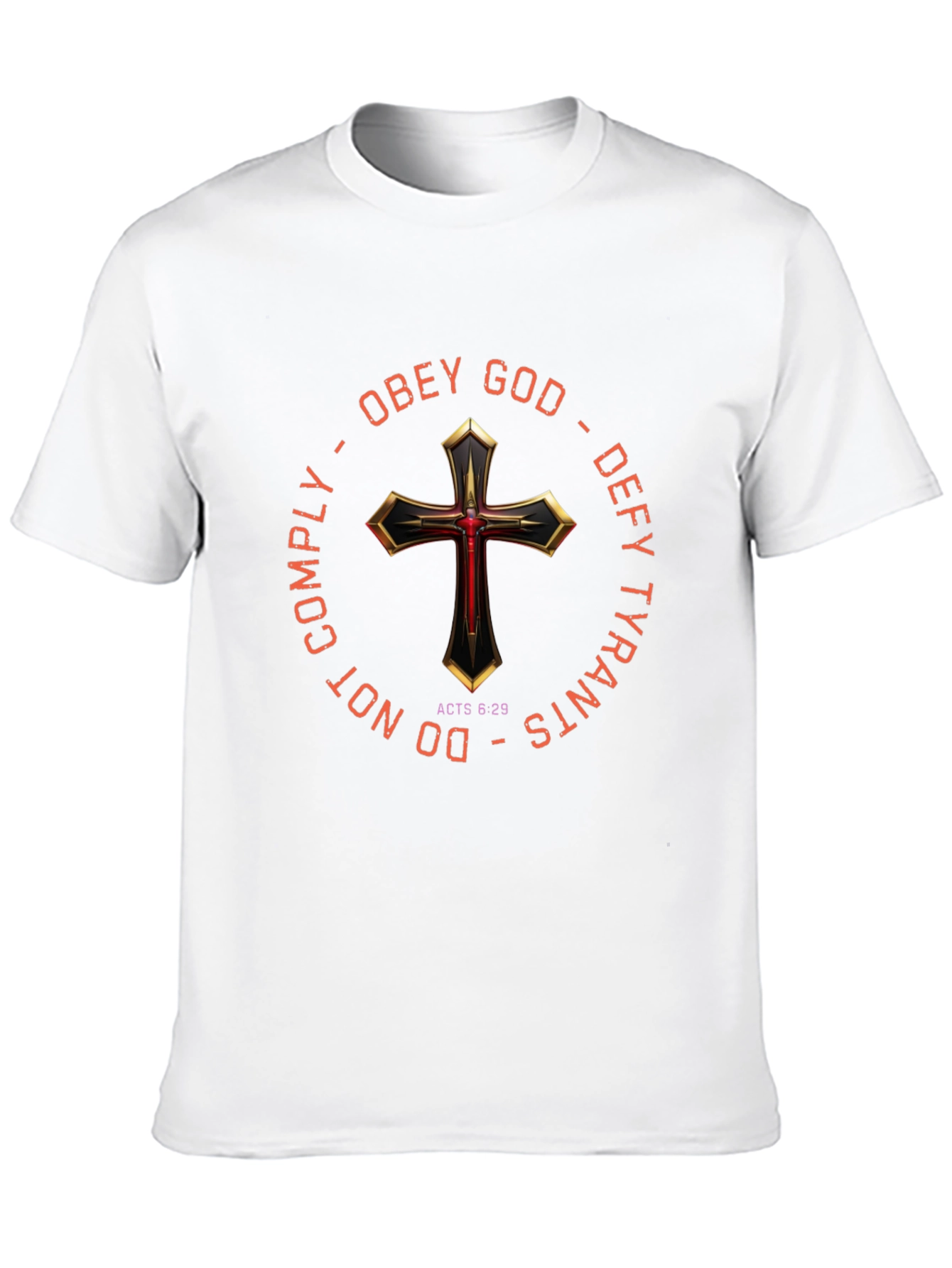 Obey God Defy Tyrants Black T-Shirt