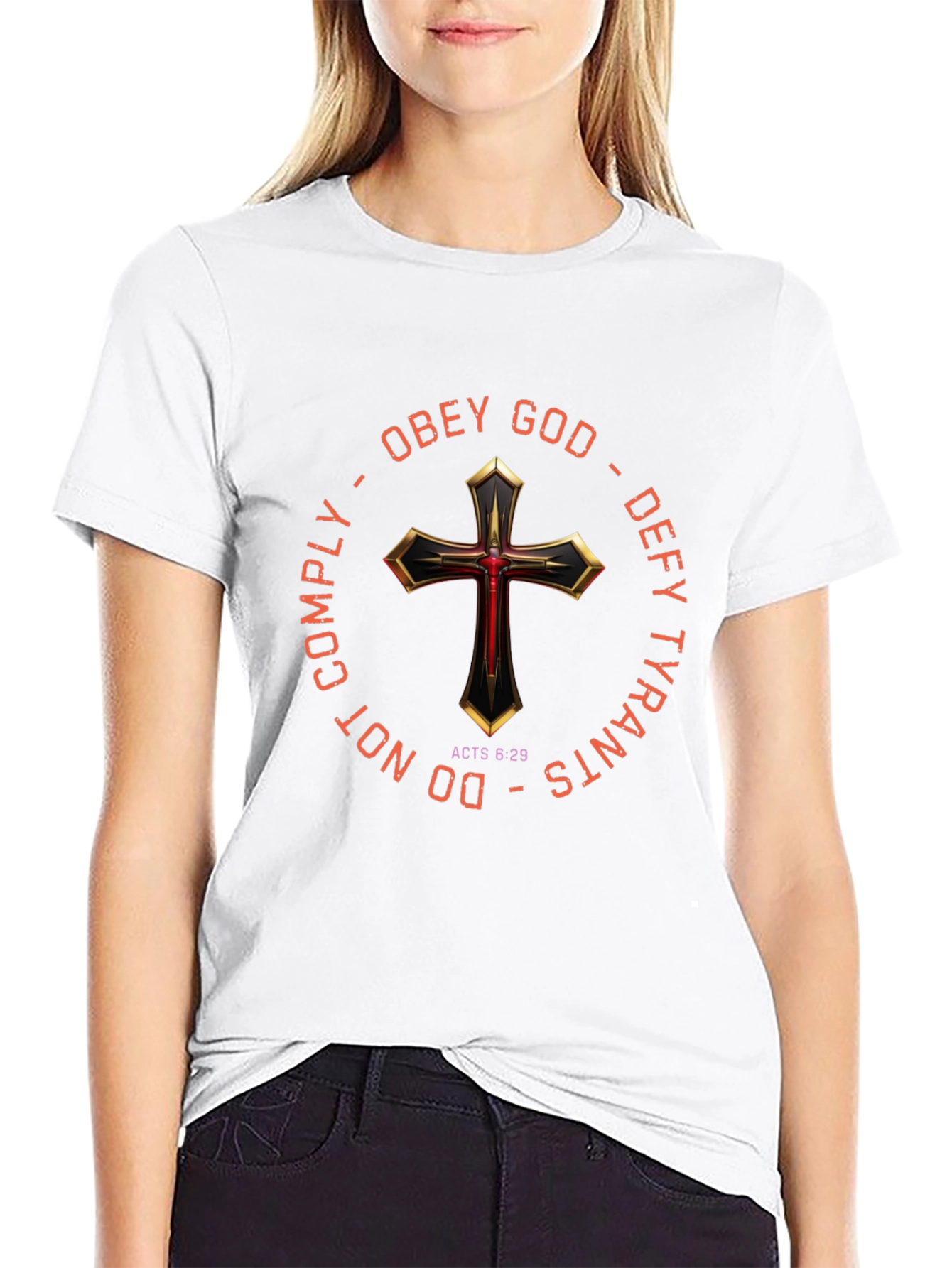 Obey God Defy Tyrants Black T-Shirt