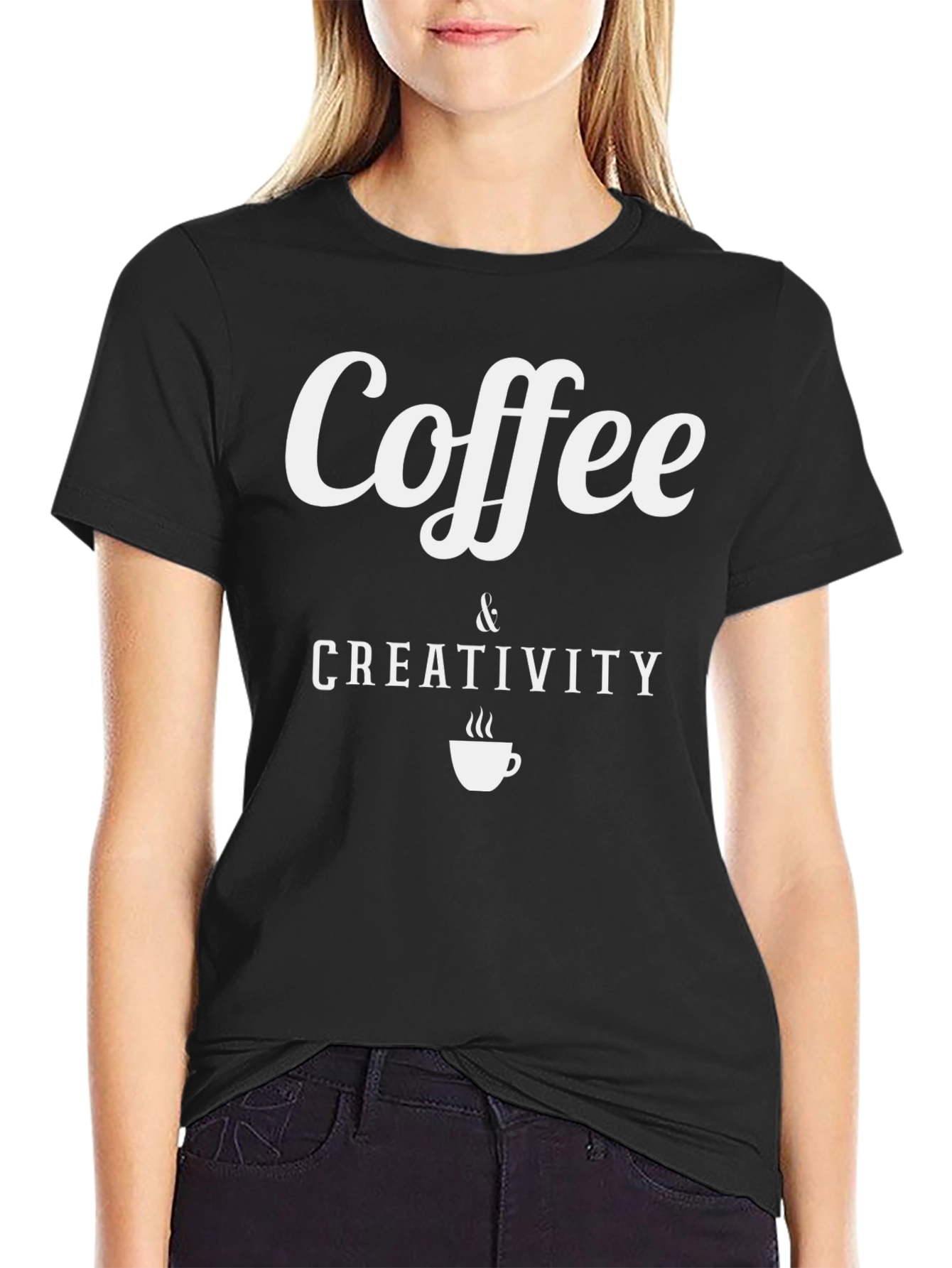 Coffee & Creativity Graphic Tee - Black