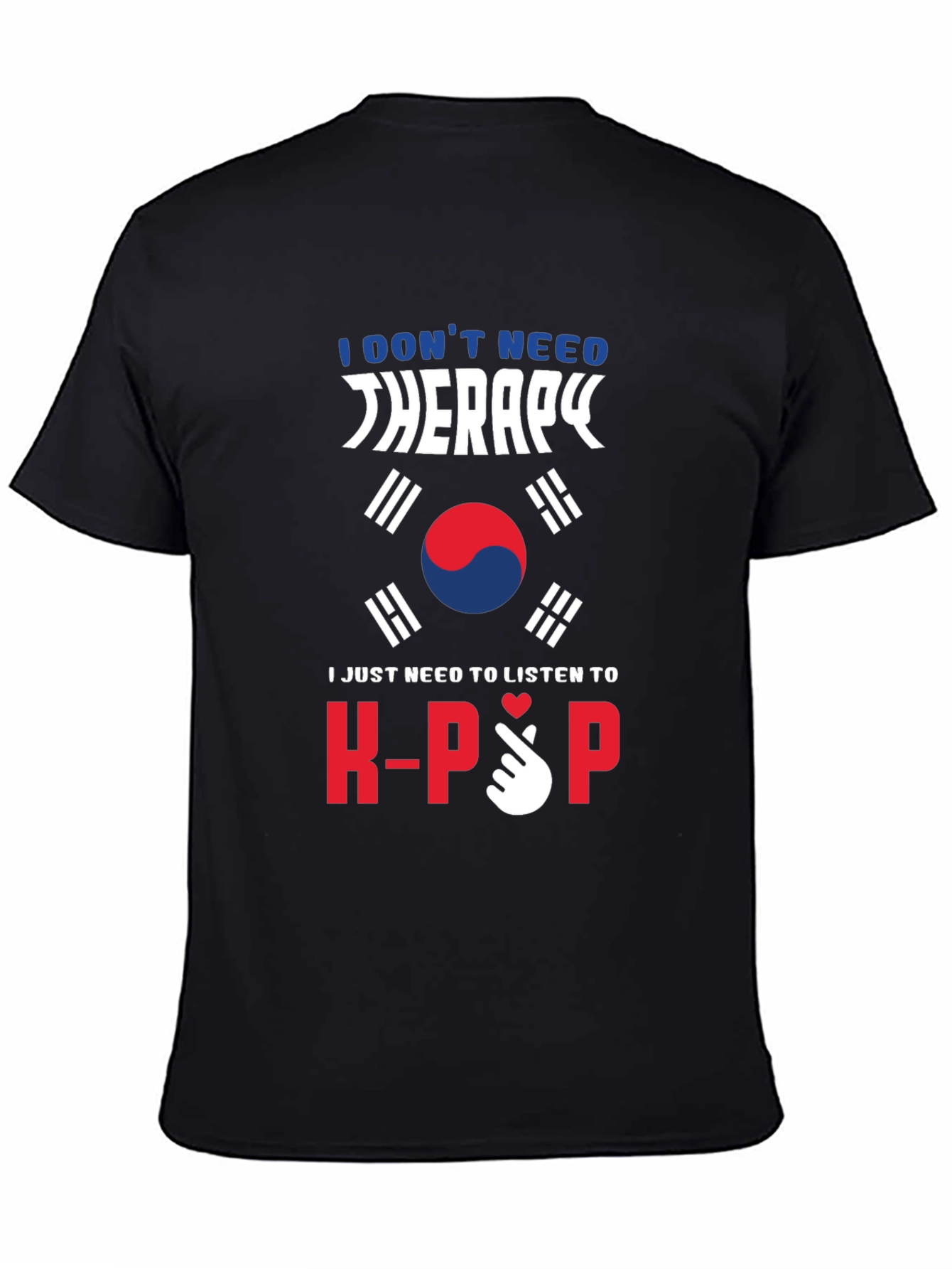 K-Pop Therapy T-Shirt South Korean Flag Design