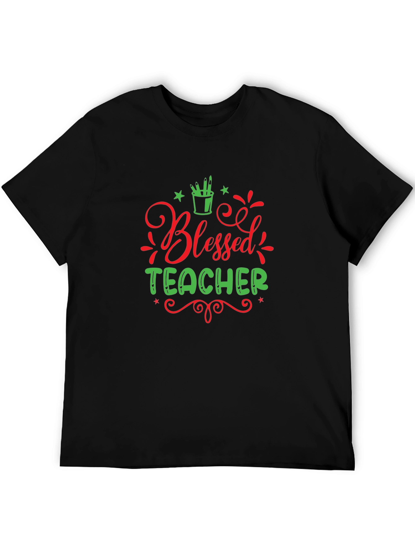 Blessed Teacher Graphic Tee - Black